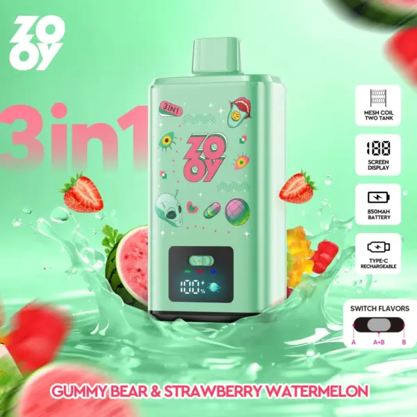 Zooy 150K Puffs 150000 Drie Smaken Wegwerp Vape 3 In 1 Groothandel EU Magazijn