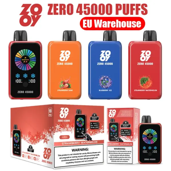 ZOOY ZERO 45K Puffs 45000 Nicotine En Ice Controle Wegwerp Vape Groothandel EU Magazijn