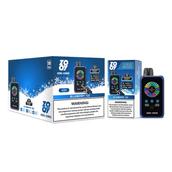 ZOOY ZERO 45K Puffs 45000 Nicotine En Ice Controle Wegwerp Vape Groothandel EU Magazijn