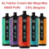 Al Fakher 40K Puffs 40000 Megamax Wegwerp Vape Groothandel Fabrieksprijs