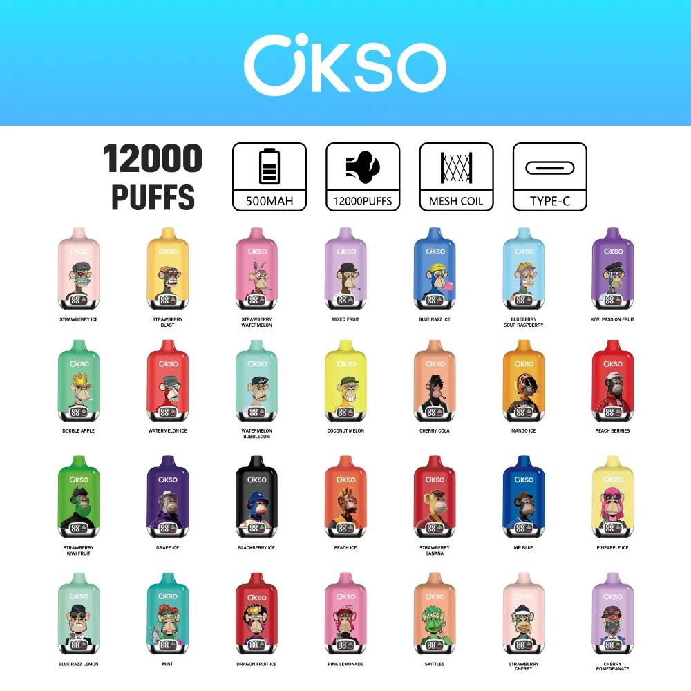 OKSO Digital 12000 Puffs 12k Wegwerp Vape EU Magazijn