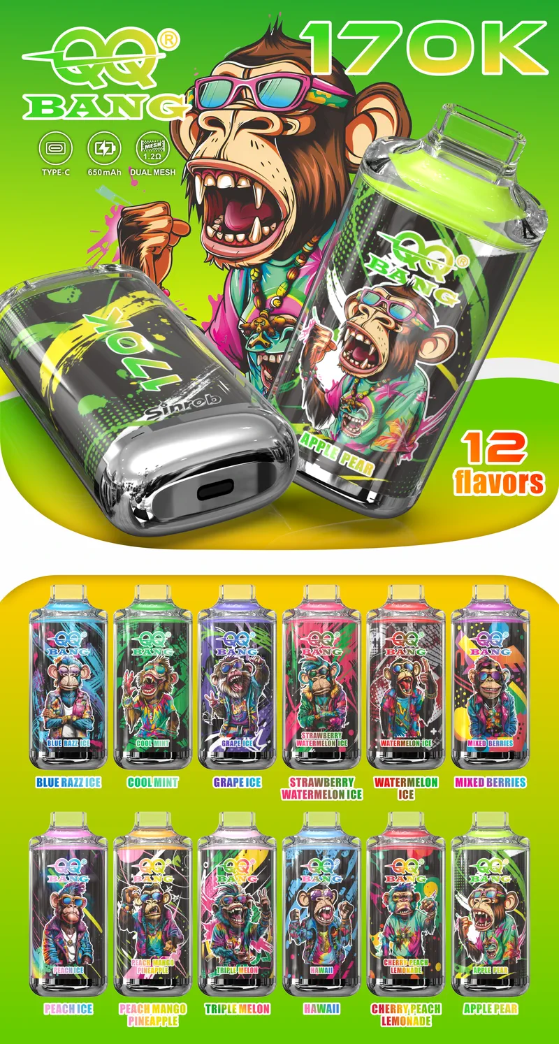 QQ Bang 170K Trekjes Crystal Wegwerp Vape Groothandel Voordelige Prijs Gratis Verzending
