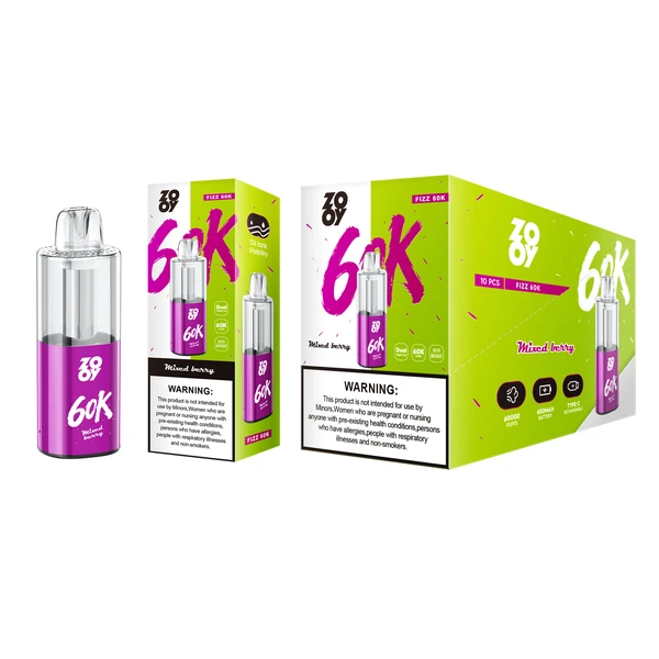 ZOOY 60K Trekjes Crystal Wegwerp Vape EU Magazijn Gratis Verzending