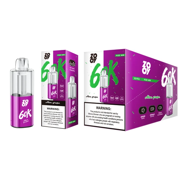 ZOOY 60K Trekjes Crystal Wegwerp Vape EU Magazijn Gratis Verzending