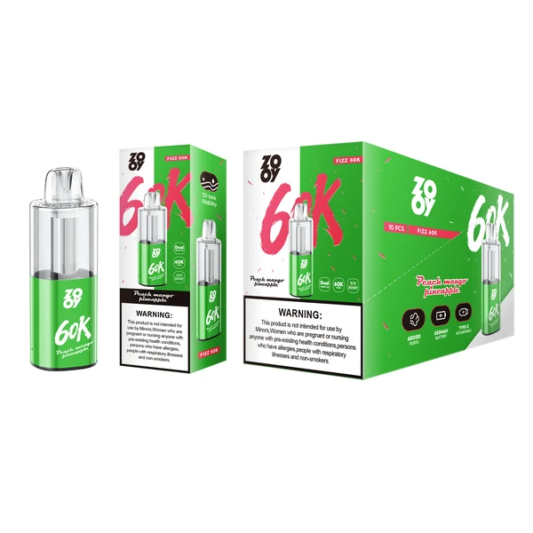 ZOOY 60K Trekjes Crystal Wegwerp Vape EU Magazijn Gratis Verzending