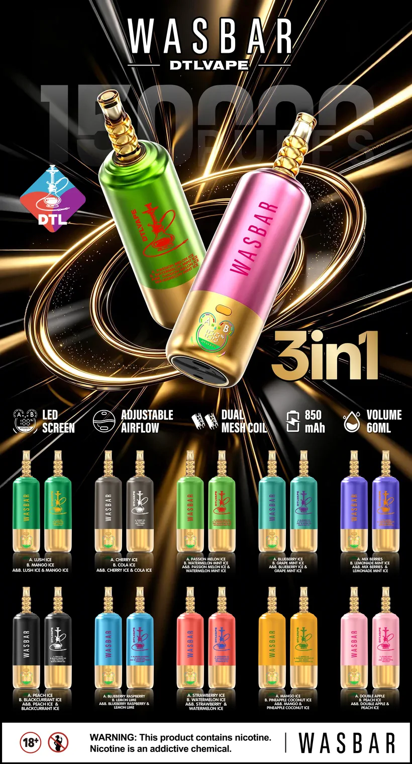 Wasbar 150K Puffs 3 in 1 DTL Vaping