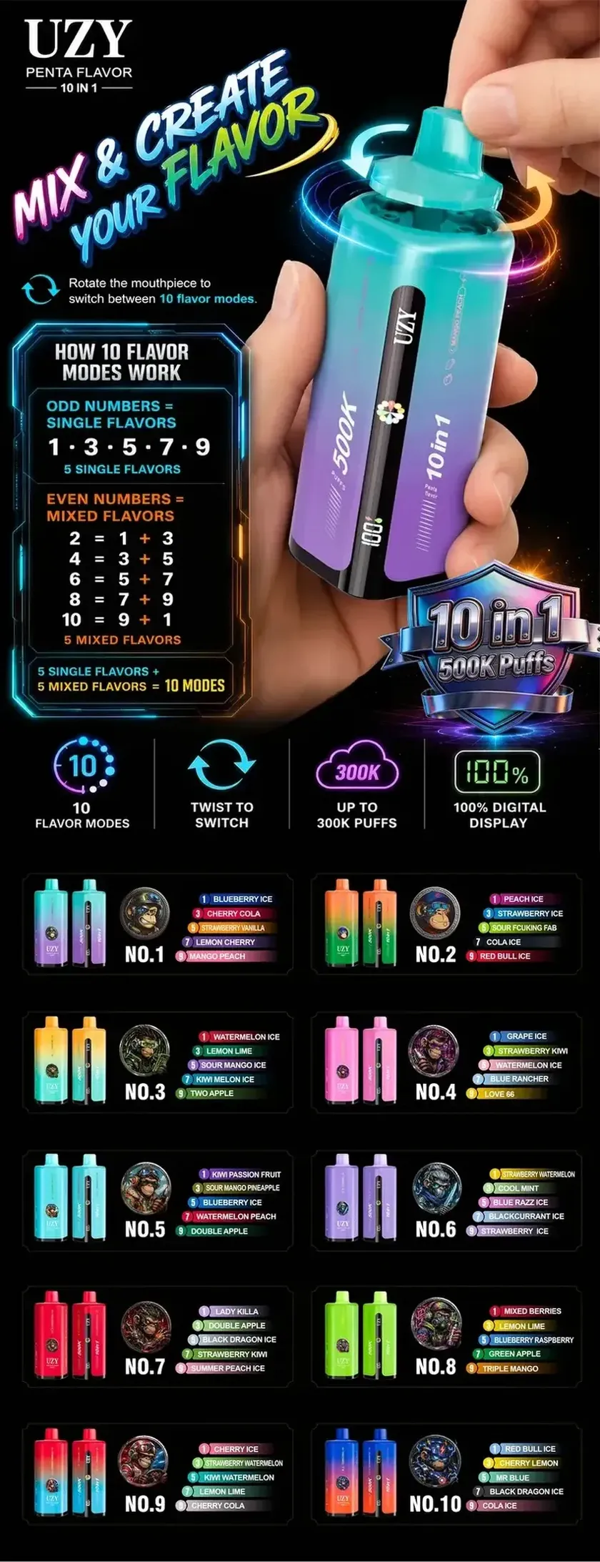 UZY 500K Puffs